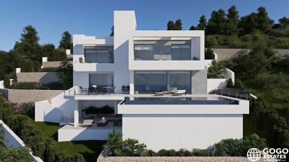 Luxusvilla in Cumbre del Sol mit Meerblick