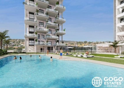 Moderne 3-slaapkamer appartement met zeezicht in Calpe