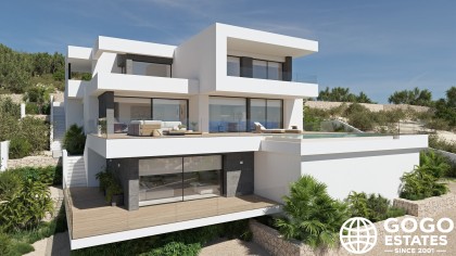 Moderne Villa mit Meerblick in Cumbre del Sol