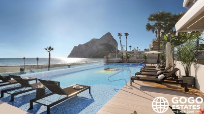 Przestronne mieszkanie 3-pokojowe w Calpe z widokiem na morze