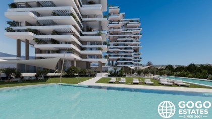 Moderne 3-slaapkamer appartement in Calpe met uitzicht op zee